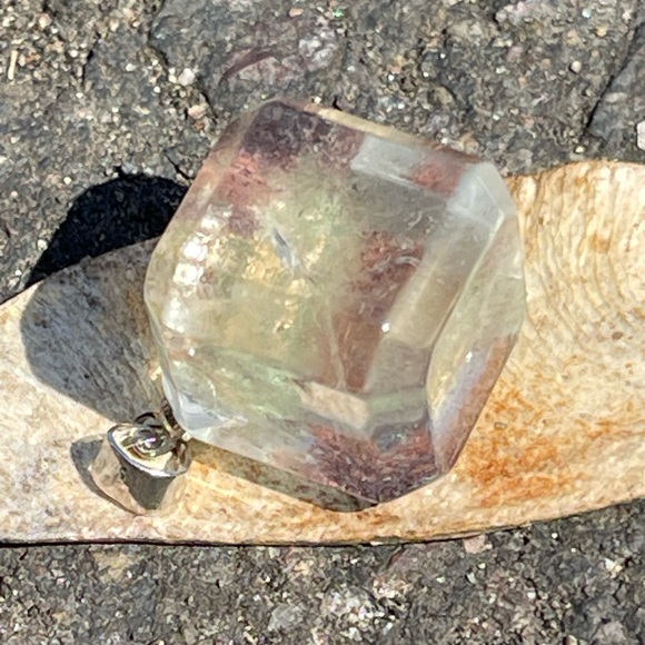 Garden Quartz Phantom Quartz Pendant Set of 2 pieces Crystal Natural Gemstone - Picture 8 of 16